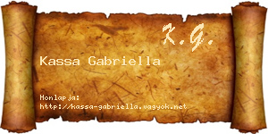 Kassa Gabriella névjegykártya
